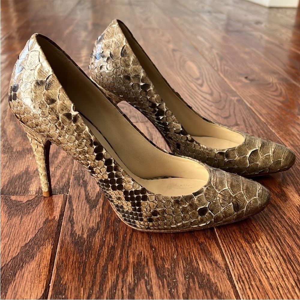 Alexandre Birman Snakeskin 3.5” Heels